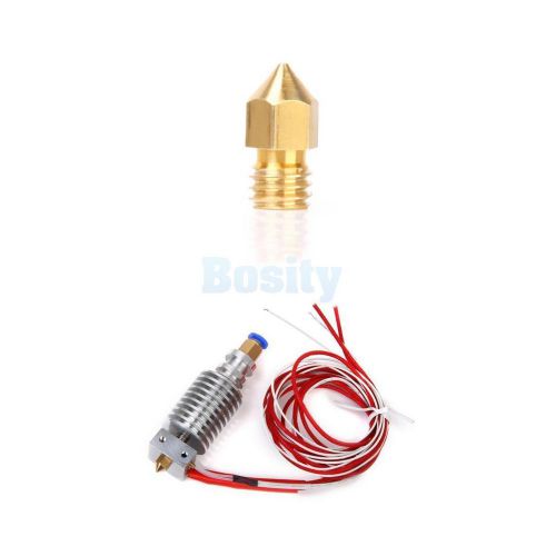 0.4mm Copper Extruder Nozzle Print Head +All Metal Hotend for 1.75mm 3D Printer