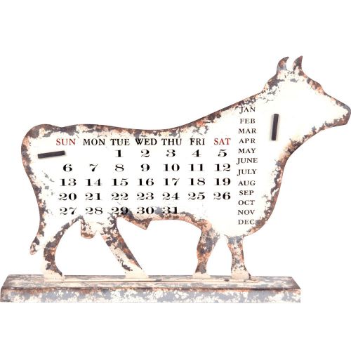 Wilco Cow Metal Calendar Decor
