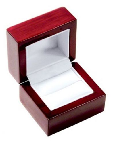 1 Elegant Cherry Wood Ring Jewelry Display Gift Box