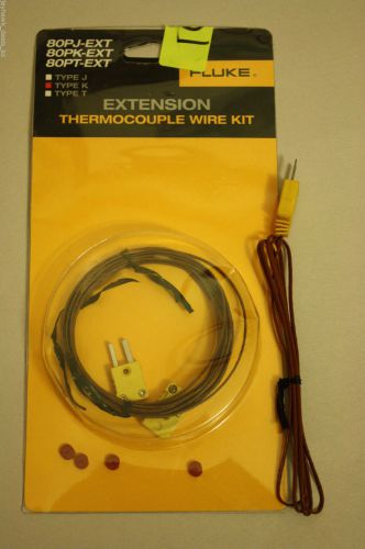 NEW FLUKE 80PK-EXT EXTENSION THERMOCOUPLE WIRE KIT TEMPERATURE + Extra Kit!!