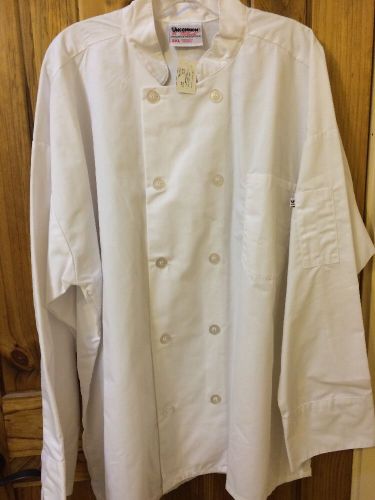 Uncommon Treads 10 Button Double-Breasted White Chef Jacket Size 2XL NWT