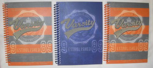 3 New Varsity Notebooks Each 5 x 7 Spiral Bound 80 Sheets