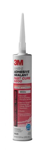 New! 3m marine adhesive sealant 5200 fast cure white 10 oz. 06520 for sale