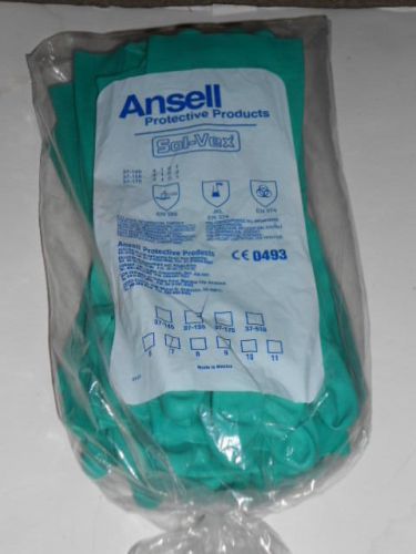 ANSELL 37-155 SOL-VEX CHEMICAL PROTECTIVE GLOVES 1 DOZEN SIZE 7 SMALL