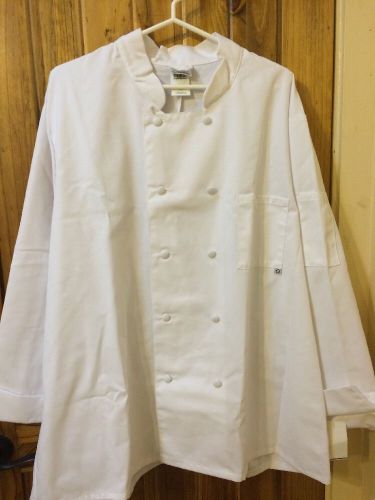 White Swan Chef Jacket With 10 Cloth Buttons Size 2XL NWT