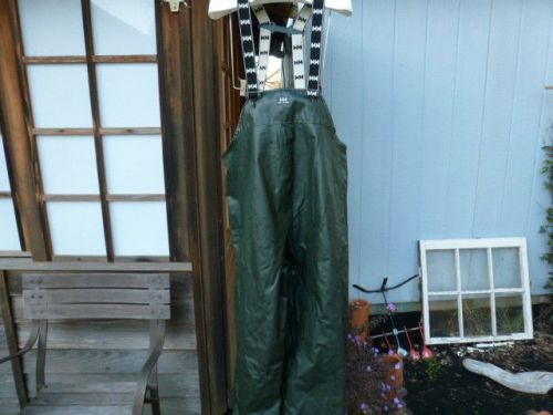 Helly hansen highliner bibs men&#039;s large used once with tags green euc for sale