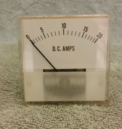 Prime Model 37  0 - 20 Amp DC panel mount meter.