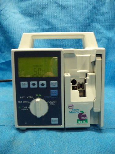 Hospira abbott micro macro plum xl infusion pump system with dataport for sale