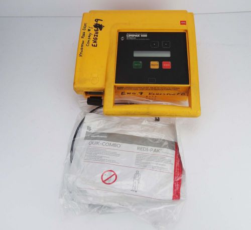 Physio-control lifepak 500 3d biphasic ecg emt eg medic for sale