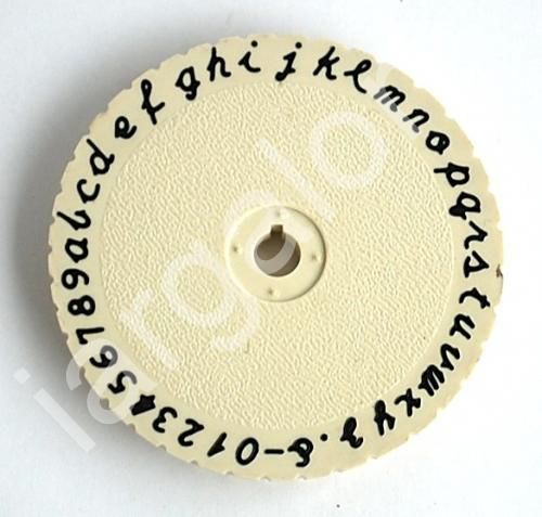 DYMO Type Wheel 2-7/16&#034; Cursive Script 3000-93 for Embossing Label Maker USED