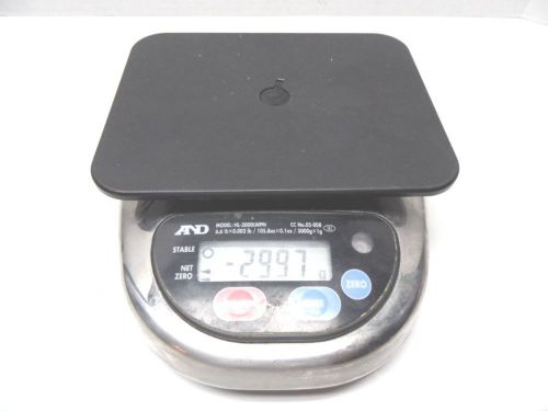 A&amp;D HL-3000LWPN Waterproof Compact Bench Scale Legal For Trade NSF