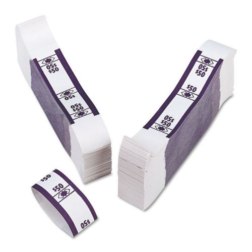 Color-coded kraft currency straps, dollar bill, $50, self-adhesive, 1000/pack for sale