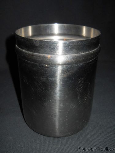 Used Vollrath 4&#034; x 5.25&#034; Stainless Steel Laboratory Canister, No Lid, 8801