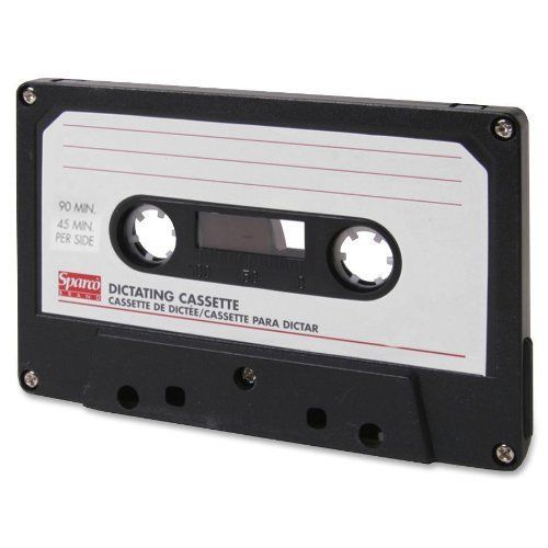 Sparco Dictating Cassettes-Dictation Cassette, Standard, 90 Minute - 10pk