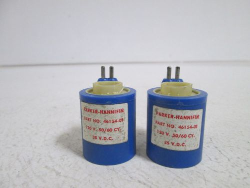 LOT OF 2 PARKER-HANNIFIN COIL 120V 46154-01 *NEW OUT OF BOX*