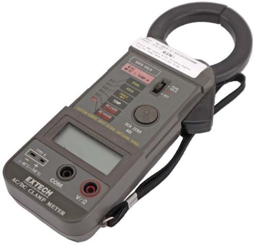 Extech 1000 ampere ac/dc portable digital true rms clamp meter w/wrist strap for sale