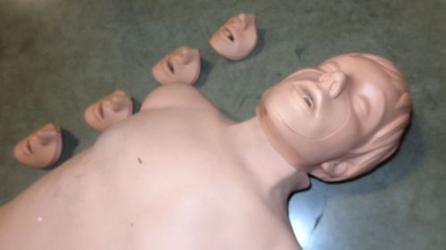 Used simulaids jt (jaw thrust) brad manikin w/carry bag for sale