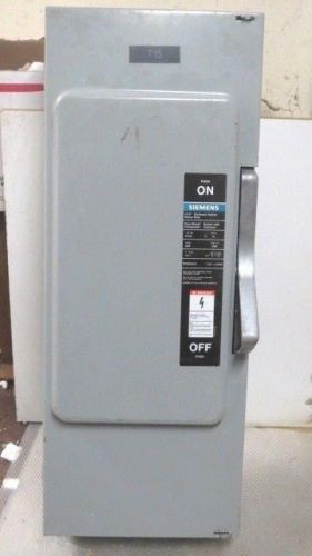 Siemens ite vacu-break fusible disconnect 200 amp 600 vac model f354 series a for sale