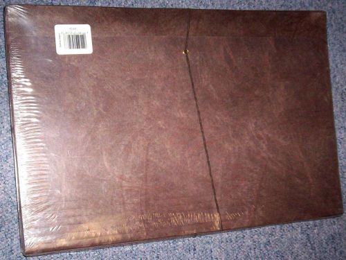 3- GLOBE-WEIS Legal Size Expanding Wallets w/Elastic Cord,Brown,5-1/4 Exp-NEW-NR