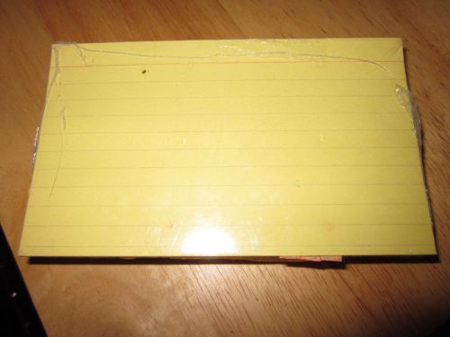 3x5 inch ruled index cards pkg of 100, yellow
