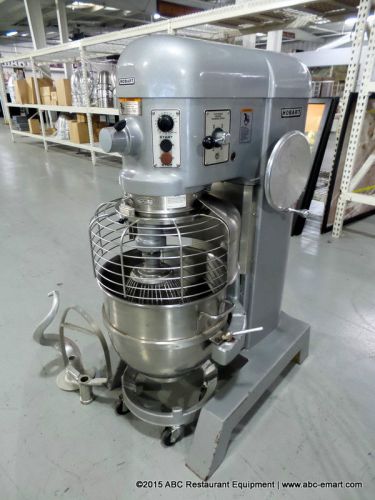 Hobart 60 quart mixer with bowl guard restaurant includes hook paddle whip donut for sale