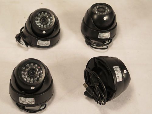 lot 4  Wide Angle Surveillance Security Camera LED IR Color CCD Indoor Dome CCTV