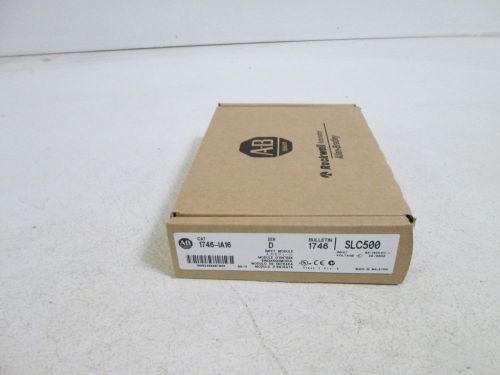 ALLEN BRADLEY INPUT MODULE 1746-IA16 SER.D DATE CODE: 09/11 *FACTORY SEALED*