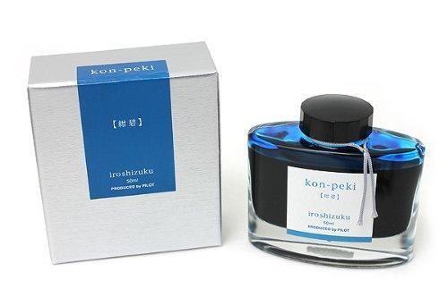 Pilot Iroshizuku Fountain Pen Ink - 50 ml Bottle - Kon-peki Deep Azure Blue (De
