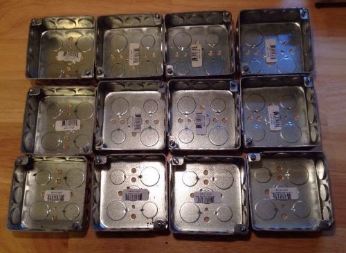 12ct lot steel city 52151 1/2 3/4 square box drawn, steel, 4&#034; x 1-1/2&#034; new for sale