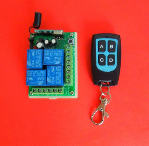 12v 4ch channel 433mhz wireless remote control switch with 1 transimitter for sale