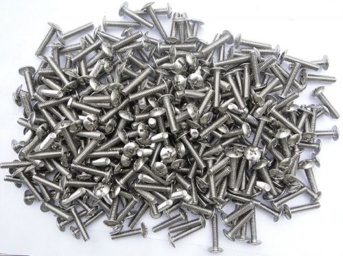 300+ stainless steel phillips or flathead, 1/4-20 x 1 1/4&#034; truss head screws. for sale