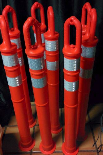 Traffic cones / 48&#034; Delineator(Looper) cones/posts. 8 posts/8 - 8lb bases
