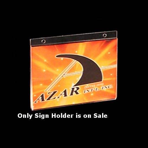 Lot of 10 clear acrylic horizontal wall mount sign holder (7&#034;w x 5.5&#034;h) for sale