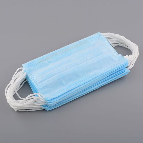 Hot New 20Pcs Disposable Dental Dust Face Mouth Cover Mask Light Blue