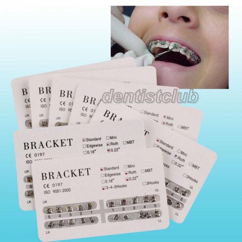 20 packs dental orthodontics brackets 20 pcs/set standard roth 022 3-4-5hooks for sale