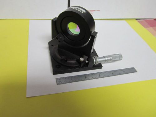 Optical coated filter lens + micrometer in oriel mount laser optics  bin#q2-09 for sale