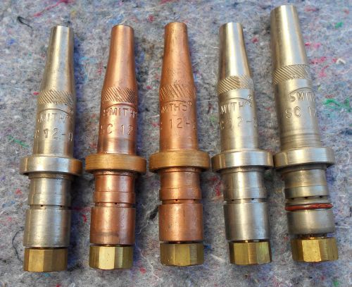 Lot of (5) smith cutting torch heads sc12-0 sc12-1 sc12-2 sc12-3 sc12-5 for sale