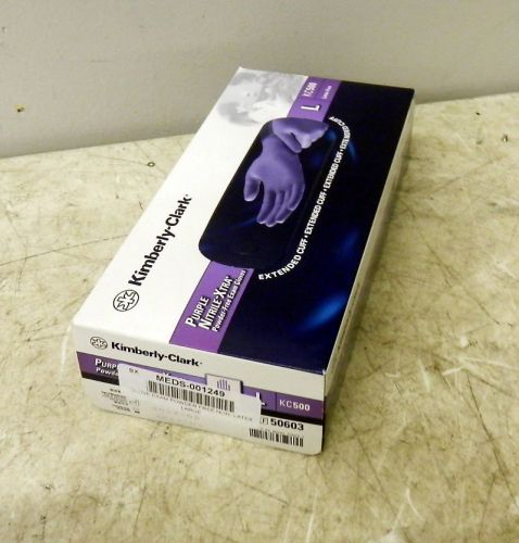 50 Kimberly-Clark Nitrile Xtra Exam Large Gloves in Purple