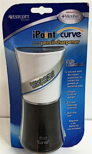 Westcott iPoint Curve Battery Pencil Sharpener Anti-microbial Protection 14764