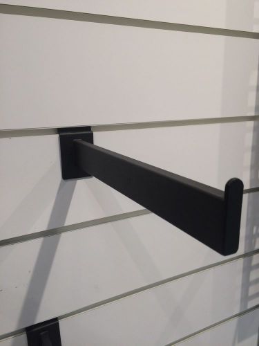 Store display fixtures slatwall rectangle faceouts 12&#034; long black for sale