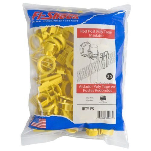 Fi-Shock IRTY-FS Poly Tape Round Post Insulator  Yellow