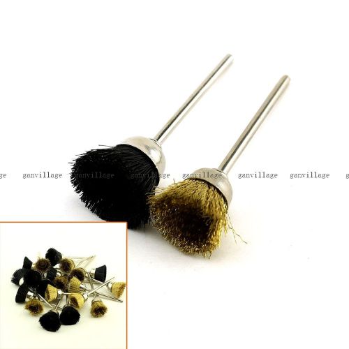 20X Polishing Brush CUP Shape 2.3mm Shank Rotary For Tool Rust Cleaning Buffing