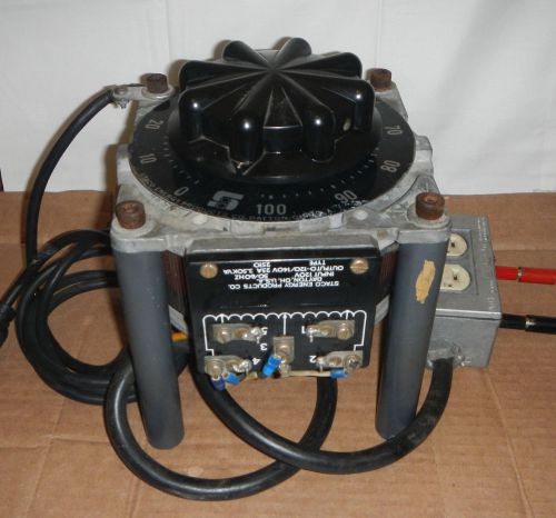 Staco energy type 2510 variable auto transformer euc tested  25a 3.5 kva for sale