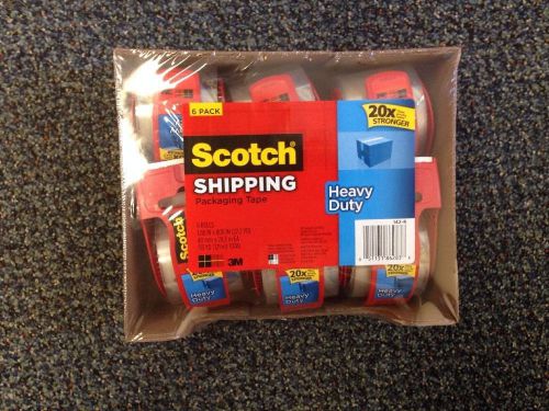 3m scotch packaging/shipping tape 6 heavy duty rolls (2&#034; x 700&#034;) new!! for sale