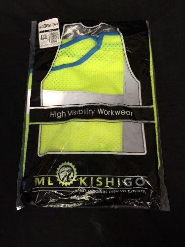 ML Kishigo Mesh Safety Vest Medium Lime Green 1049V14 Ansi 107-2010