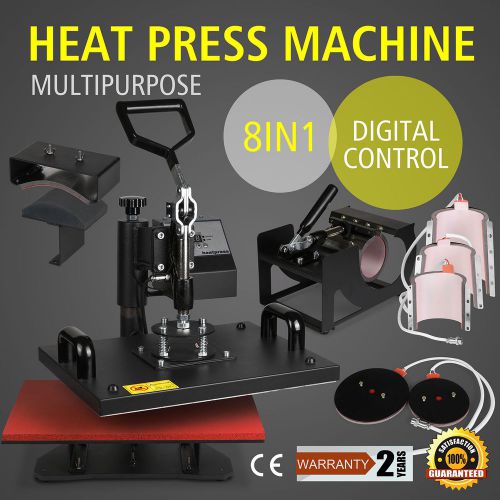 8in1 heat press transfer accurate control printing machine multifunctional for sale