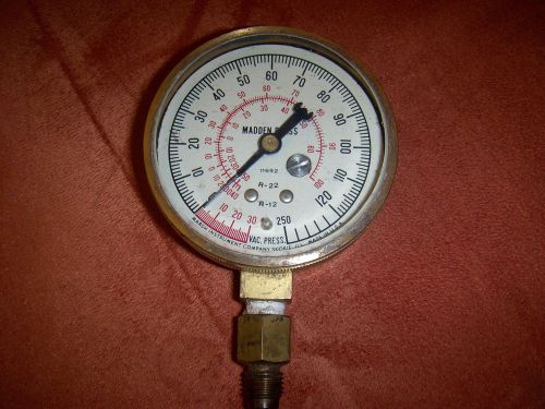 Steam punk vintage gauge madden brass vac pressure for sale