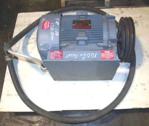 GE 5 HP FARM DUTY MOTOR 220 VOLT SINGLE PHASE-GREAT FOR AIR COMPRESSOR