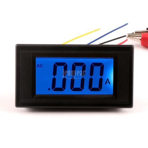AC Digital LCD Current Meter Monitor Current 0-2A Ammeter