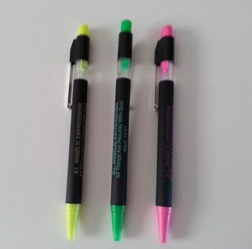 New Neon Hot Color &#034; Bible Verse&#034; Ink Pen Set 3Pk $4.99